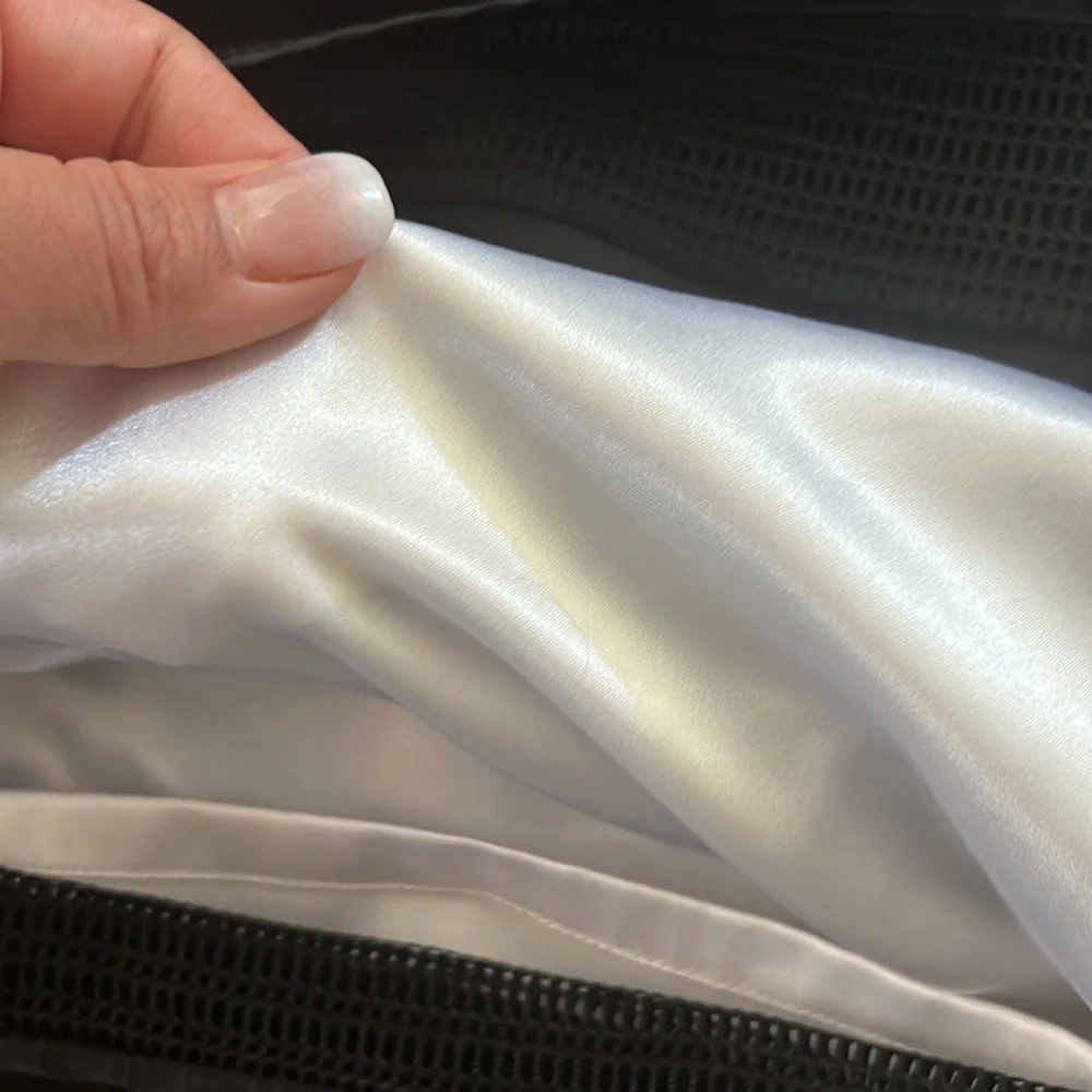 Black and white skirt Mesh Stripe Black Pencil - Picture 9 of 13